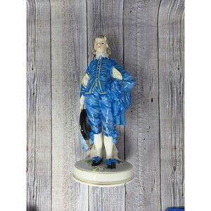 Vintage Japan Porcelain Gainsborough's Blue Boy in Colonial Attire  1970s   8.5"
